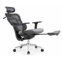 Silla de Oficina Ergonómica de Estilo Moderno, Cómoda, con Elevación, Fabricada con Tela y Malla, con Escritorio para Computadora