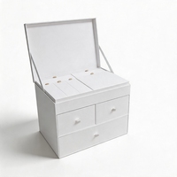 Boîte cadeau personnalisée en forme de coffre au trésor avec couvercle rabattable, tiroir, ceinture, portefeuille, boîte de rangement pour vêtements, emballage pour vêtements