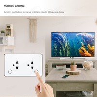 Prise murale intelligente YUHE 10A double pôle avec ports USB-A et USB-C pour contrôle par application, IP27, interrupteur ABS, double tension, design minimaliste