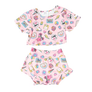 Nuevo Conjunto Informal para Niñas con Diseño de Linterna y Conjunto de Pantalones Cortos Estampados Coloridos para Niñas - Product Image 3