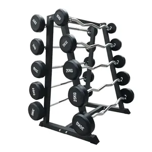 Wholesale Commercial Weight Training Fitness Equipment Barbell Gym Weightlifting Rubber Barbell Sets