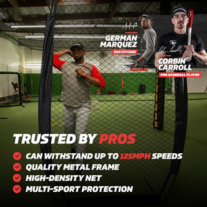 Filet de protection <span class=keywords><strong>sportif</strong></span> portable 4x7FT - Installation facile, base robuste, filet d'entraînement approuvé par les professionnels pour la pratique du baseball avec sac de transport - Product Image 3