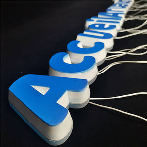 لافتات LED بحروف أكريليك صغيرة مضاءة من الأمام والخلف، حروف أكريليك بيضاء مضيئة للافتات المحلات - Product Image 4