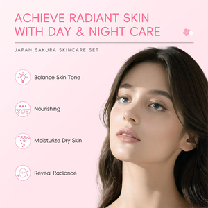 Ensemble de soins de la peau végétalien luxueux <span class=keywords><strong>japonais</strong></span> Sakura en gros, hydratant, anti-âge, renouvellement de la peau, éclaircissant et réparateur - Product Image 5