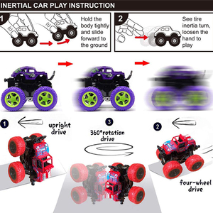 Vente en gros de mini voitures de course tout-terrain en plastique 4x4, jouet pour enfants, camion à chenilles, véhicule à double friction, cascadeur - Product Image 2