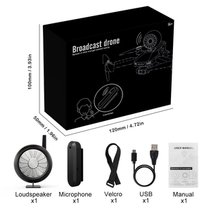 Haut-parleur de drone SJY-M2 mégaphone haut-parleur pour caméra de drone diffusion aérienne avec haut-parleur pour accessoires de drone - Product Image 6