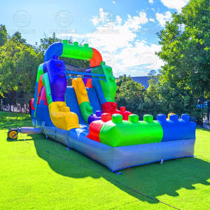 Toboggan gonflable de blocs de construction d'arrière-cour <span class=keywords><strong>avec</strong></span> la glissière extérieure de pullover d'explosion de toboggan d'escalade de parc de <span class=keywords><strong>piscine</strong></span> pour des enfants - Product Image 5