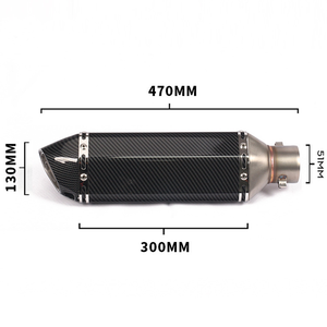 Tuyau d'échappement universel pour <span class=keywords><strong>moto</strong></span> 38-51 mm avec silencieux 310/370/470/570 mm en acier inoxydable pour VTT et <span class=keywords><strong>moto</strong></span> de route - Product Image 2