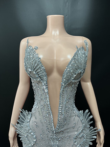 Novance Y5845 <span class=keywords><strong>Abito</strong></span> da Sera Elegante <span class=keywords><strong>per</strong></span> <span class=keywords><strong>Donna</strong></span>, Ultimo Design Sexy con Cristalli <span class=keywords><strong>per</strong></span> Cerimonie e Feste di Gala - Product Image 3