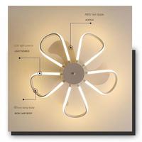 Ventilateur de plafond moderne en métal avec télécommande, moteur DC, 6 vitesses, LED dimmable, style nordique simple, CRI 95 élevé, pour salle de bain