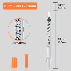 Jeringas de Insulina Veterinarias Desechables, Esterilizadas con Gas EO, de PP, de 1ml a 60ml, Agujas Médicas para Diabéticos - Product Image 2