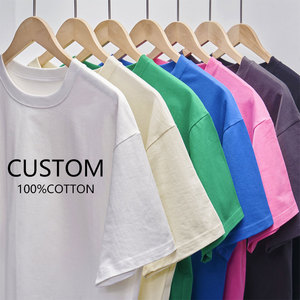 เสื้อยืดสตรีทแวร์ทรงโอเวอร์ไซส์ ผ้าคอตตอน 100% หนานุ่ม ใส่ได้ทั้งชายและหญิง พิมพ์ลายโลโก้ตามสั่ง เป็นมิตรต่อสิ่งแวดล้อม สำหรับผู้ชาย - Product Image 1