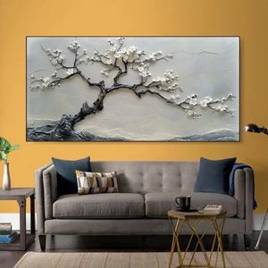 Art mural 3D, peinture à l'huile abstraite moderne, texture de lumières chatoyantes, art mural sur toile, peint à la main, cadeau pour l'inauguration d'une maison - Product Image 1