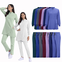 Robe longue personnalisée en tissu extensible doux avec élasthanne pour femmes musulmanes, accessoires médicaux et d'infirmière pour hôpitaux, vente en gros 2026