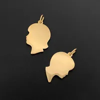 Pendentif Breloque Créatif Géométrique Mignon en Acier Inoxydable EMANCO pour Fabrication de Bijoux Tendance, Vente en Gros et Dropshipping Direct Usine