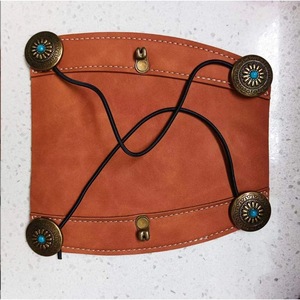 Protège-bras en cuir Ztc485 pour tir à l'arc, noir et marron, unisexe, protection sportive extérieure pour adultes, pour la compétition de tir à l'arc classique - Product Image 3