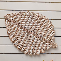 Sous-verres et dessous de plat en paille de maïs tressée biodégradable, couleur unie, résistants à la chaleur, forme ronde/irrégulière, pour restaurant