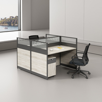 Juego de muebles de oficina para ejecutivos modernos, mesa de trabajo y silla para 4 personas, escritorio de ordenador y accesorios