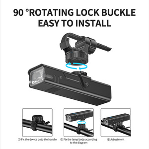 Smiling Shark <b>Bicycle</b> Front <b>Light</b> Q6 Rechargeable LED Aluminum Alloy IPX4 Waterproof 4 Modes - Product Image 3