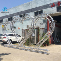 Truss en aluminium en forme de cœur pour mariage, prix usine, à vendre