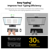 Services personnalisés Slim 104 touches clavier d'ordinateur silencieux 1600 DPI souris optique 2.4Ghz clavier sans fil et souris Combo
