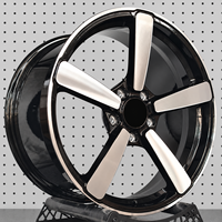 Jantes forgées sur mesure 5 branches 5x114.3 bicolores polies 17-22 pouces pour BMW, Land Rover, Rolls-Royce, Nissan