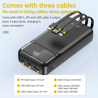 Vente en gros de batteries externes 20000mAh PD 22.5W avec écran LCD numérique, batteries externes portables à charge rapide
