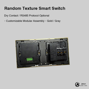 Prise intelligente Jekon Gray à texture aléatoire, contact sec/RS485, modulaire personnalisable, automatisation hôtelière et domestique - Product Image 2