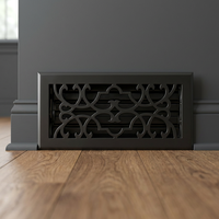 Grille de sol décorative industrielle en acier au carbone 4'' x 10'', robuste, design traditionnel, réglable, pour systèmes CVC
