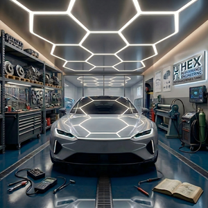 Lumière LED hexagonale en nid d'abeille de haute qualité à économie d'énergie pour le plafond du garage, l'atelier de lavage, le bureau - Product Image 1