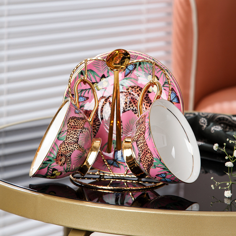 Pink/2cup+2spoon+2plate+1holder