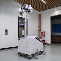 Mât télescopique pneumatique solaire de sécurité pour remorque, 5M, panneau solaire 300W, batterie grande capacité, WiFi 4G pour zones de travail de construction et d'exploitation minière