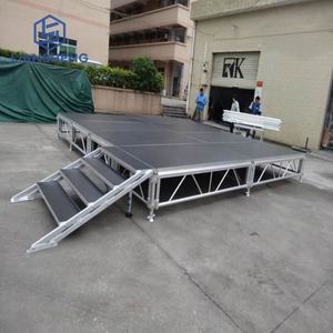 Commercio all'ingrosso facile installare il palco portatile all'aperto del podio del concerto a quattro gambe in alluminio del palco regolabile in altezza piattaforma per l'evento - Product Image 6