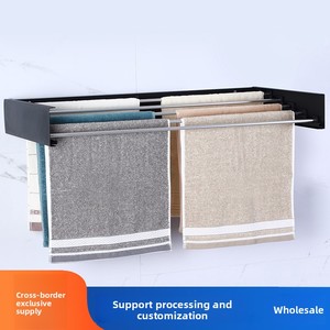 Toalleros para baño montados en la <span class=keywords><strong>pared</strong></span>, toallero <span class=keywords><strong>de</strong></span> baño plegable <span class=keywords><strong>de</strong></span> alta resistencia, soporte <span class=keywords><strong>de</strong></span> almacenamiento a prueba <span class=keywords><strong>de</strong></span> herrumbre, colgador <span class=keywords><strong>de</strong></span> baño Vertical para dormitorio - Product Image 4