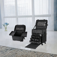 OBOX Professionnel Luxe Écologique Toile Imperméable Léger Grande Capacité Maquillage Beauté Cosmétique Bijoux Artiste Onglerie