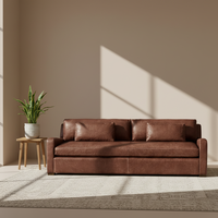 Canapé en cuir pour salon, confortable et durable, mobilier classique et unique pour l'intérieur