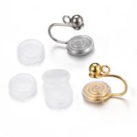 Clips d'oreille en acier inoxydable, boucles d'oreilles spirales, base couleur or et argent pour composants de fabrication de bijoux DIY, boucles d'oreilles en forme de spirale anti-moustiques