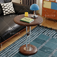 Table basse de style médiéval en bois massif avec structure métallique, pour salon, mobilier de maison, utilisation au chevet