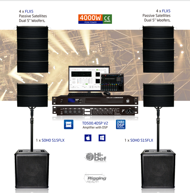 Professional Audio Speaker - Single 12-inch Active Line Array Speaker System - Active Sound Effect System
