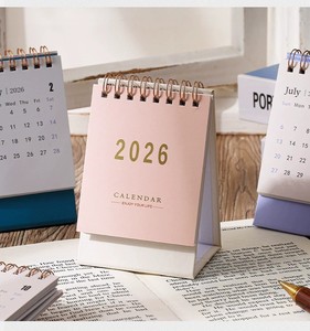 Custom Logo Desk Calendar with Standing Flip Design Spiral Coil Binding <strong>365</strong> <strong>Days</strong> New Yearly Monthly Table Calendar Printing - Product Image 3
