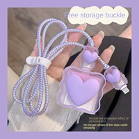 Protection de câble en spirale pour téléphone portable, mignonne et colorée, protection de câble de chargeur, protection de câble USB en gros