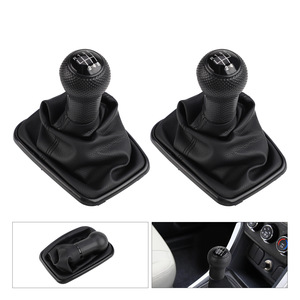 Vw Car Gear <b>Shift</b> <b>Knob</b> 5 6 Speed Black Leather Cover Ergonomic Design For Golf 4 Bora Jetta Mk4 Gti - Product Image 1