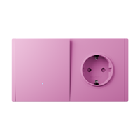 Interruptor de Pared de 1 Vía y 1 Botón de Estilo Europeo Bingoelec con Luz LED + Enchufe Alemán, Fácil Instalación para Uso en el Hogar, Oficina y Hotel