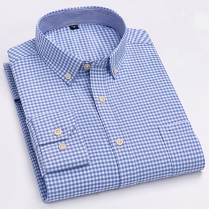 <span class=keywords><strong>Camicia</strong></span> da Uomo in Cotone a Maniche Lunghe, Tessuto Oxford, Stile Business Casual, Vestibilità <span class=keywords><strong>Slim</strong></span> - Product Image 3