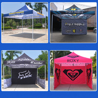 Exhibición promocional Esencial Carpa de publicidad impermeable al aire libre Impresión digital Logotipo de la marca Toldo de tela Oxford + reforzado