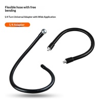 Support de téléphone col de cygne 200 mm avec rotule 17,4 mm, bras flexible en métal, filetage 1/4 po pour éclairage LED, diffusion en direct, selfie et vlogging