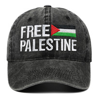 Haute qualité broderie personnalisée Logo gratuit Palestine drapeau Vintage hommes casquettes de Baseball Camping en plein air chapeau de course