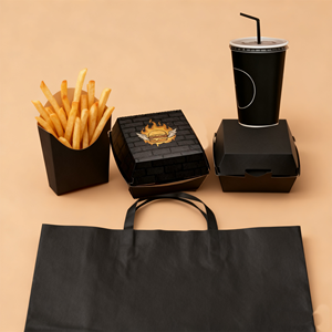 Caja De Papel Desechable <span class=keywords><strong>Para</strong></span> Llevar Patatas Fritas, Embalaje De Alimentos, Cajas De Hamburguesas De Ala De Pollo Personalizadas - Product Image 6