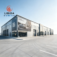 Edificio de Acero Prefabricado, Almacén, Estructura Metálica Industrial, Solución de Ahorro Energético, Sala de Exhibición de Autos 4S