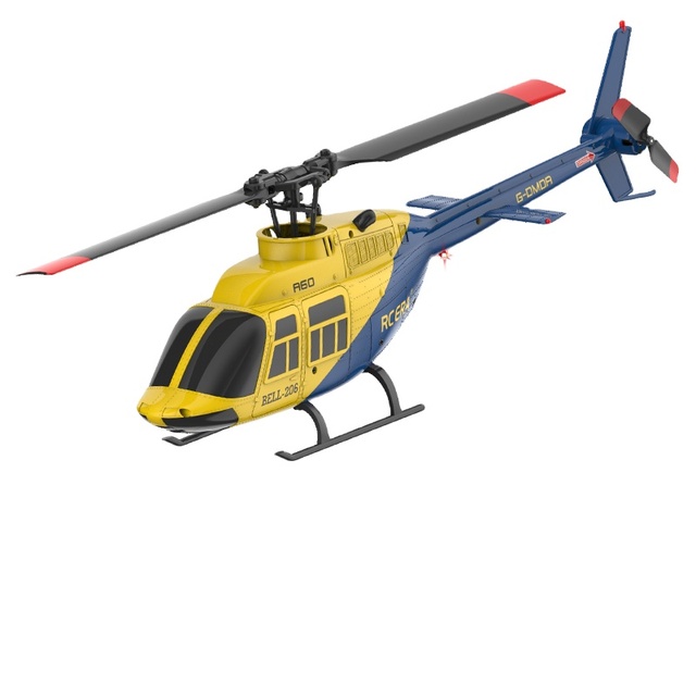 2025 NEW SJY-A60 Bell 206 Gyro-Stabilized RC Helicopter 1/42 Scale Four-Channel Single-Rotor No Ailerons RC Model Aircraft